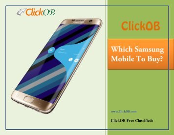 Which Samsung Mobile Phone You Should Buy