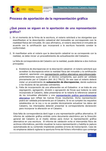 Preguntas frecuentes acerca de la Coordinación Catastro Registro