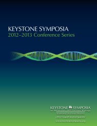 Click here to download a PDF of our - Keystone Symposia