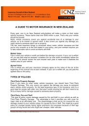 a guide to motor insurance in new zealand - Insurance Council of ...