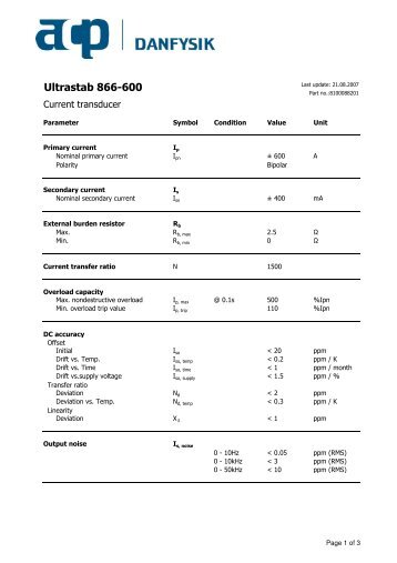 Ultrastab 866 Datasheet pdf - PPM Power