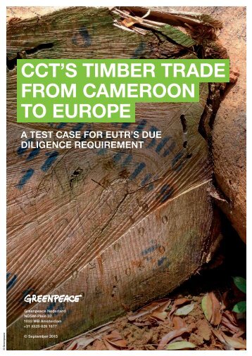 CCT’S TIMBER TRADE FROM CAMEROON TO EUROPE