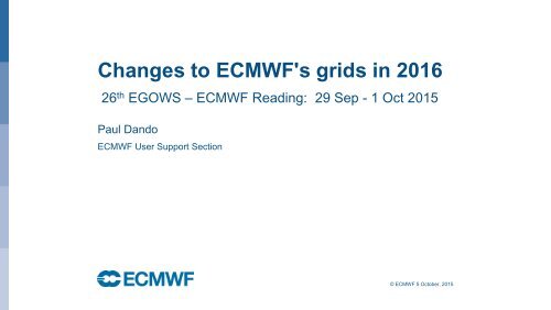 Changes to ECMWF's grids in 2016