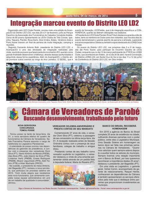Jornal News Parobé - Edição 23 (04/03/2016)