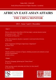 AFRICAN EAST-ASIAN AFFAIRS