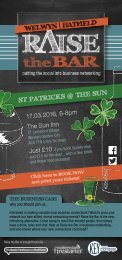 Raise the Bar invite - St Patricks Day