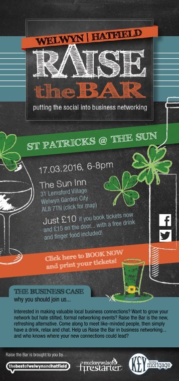 Raise the Bar invite - St Patricks Day