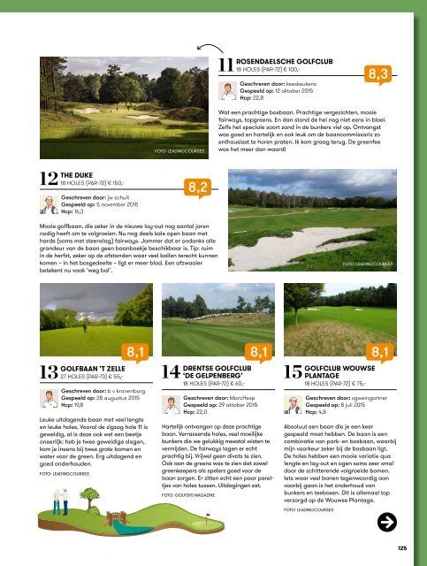 De 25 beste golfclubs van Nederland