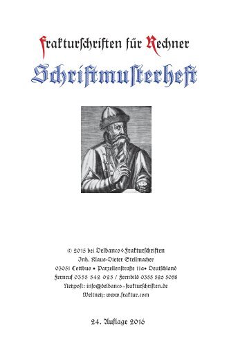 Frakturschriften für Rechner - Schriftmusterheft