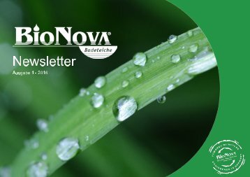 BioNova Schwimm- und Badeteiche & Naturpools, Kundenmagazin