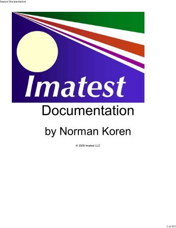 Imatest Documentation