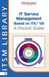 IT ServIce ManageMenT BaSed on ITIL® v3 - ITSM - itSMF Canada