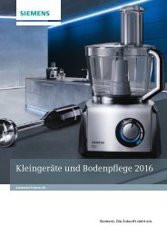 Siemens - Kleingeräte und Bodenpflege 2016