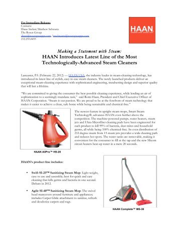 HAAN Introduces Latest Line of the Most ... - HaanUSA
