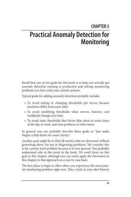 Anomaly Detection for Monitoring