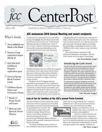 2016 Spring CenterPost