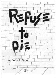 The Editions - Refuse to Die Fanzine, 1982