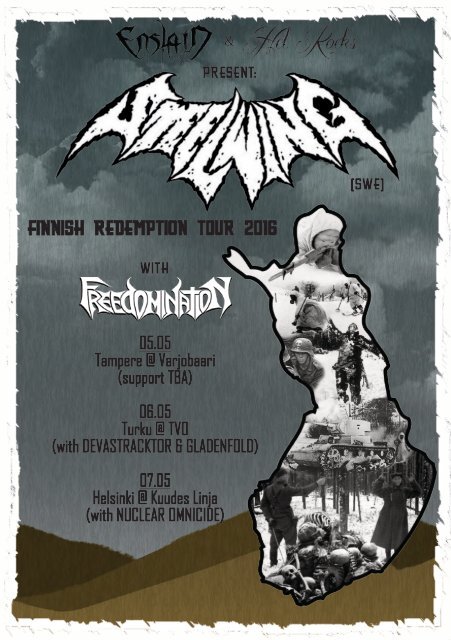 Enslain: "Finnish Redemption Tour 2016 with STEELWING and FREEDOMINATION"