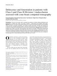 Dehiscence and fenestration in patients with Class I and Class II Division 1 malocclusion assessed with cone-beam computed tomography