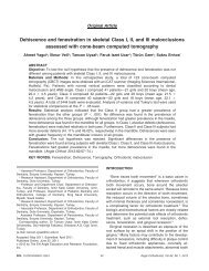 Dehiscence and fenestration in skeletal Class I, II, and III malocclusions