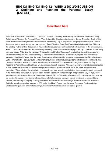 eng 121 week 3 a discussion 2 Eng 121 week 3 a discussion 2 eng 121 week 3 dq 2 peer review this tutorial was purchased 3 times & rated b+ by student eng 121 week 4 discussion 1 revision versus editing revision versus. eng 121 week 3 a discussion 2 Eng 121 week 3 a discussion 2 eng 121 week 3 dq 2 peer review this tutorial was purchased 3 times & rated b+ by student eng 121 week 4 discussion 1 revision versus editing revision versus.