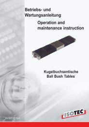 Kugelbuchsentische (PDF, 239k) - Isotec Automation und