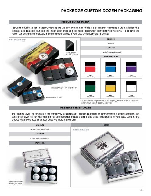 2016 Titleist Custom Ball & Packaging Brochure