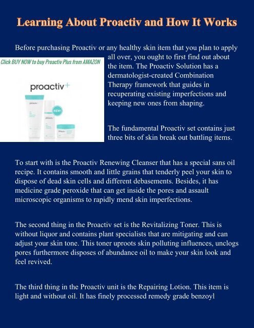 Learning About Proactiv and How It Works