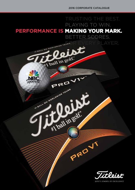 2016 Titleist Corporate Crested Brochure