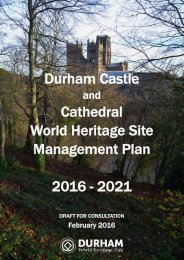 Durham Castle Cathedral World Heritage Site Management Plan 2016 - 2021
