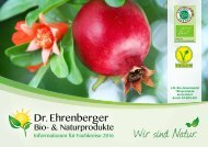 Dr. Ehrenberger Bio- & Naturprodukte Katalog 2016