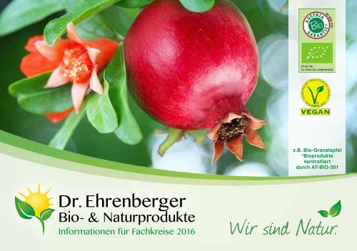 Dr. Ehrenberger Bio- & Naturprodukte Katalog 2016