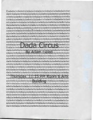 Flier: Dada Circus: Outlaw Playwrights: State College Pa: September 24, 1998