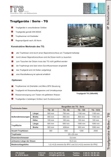 Katalog IP Schutzartprüfung - iTS GmbH