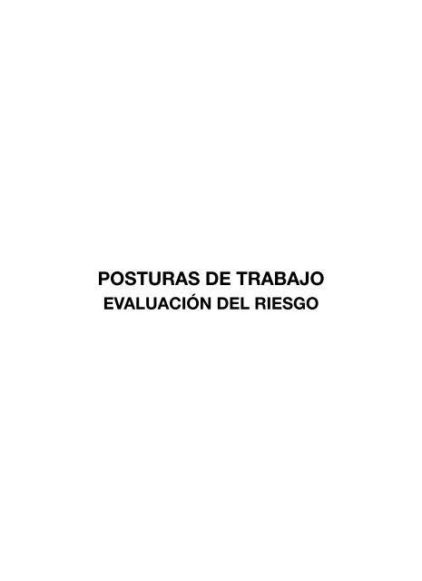 POSTURAS DE TRABAJO