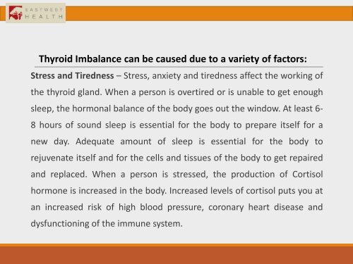 Causes of Thyroid Imbalances - Acueastwest