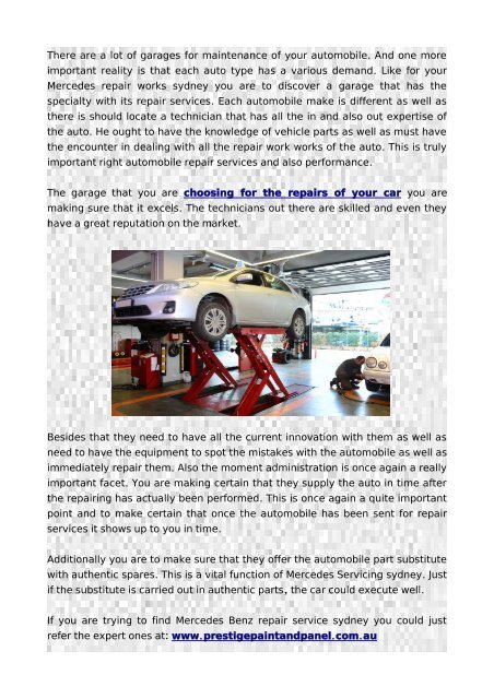 Obtaining Instant Mercedes Fixes by Professionals