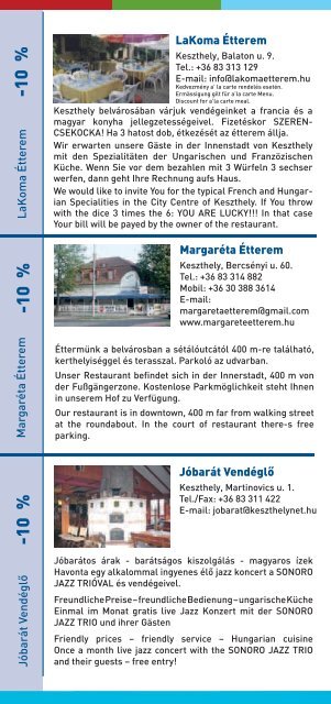 Kiránduló füzet l Ausflugtips l Tourist booklet - West-Balaton