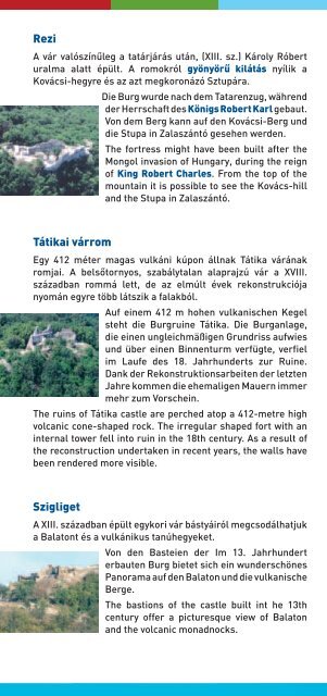 Kiránduló füzet l Ausflugtips l Tourist booklet - West-Balaton