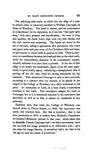 A Handbook to St Mary Redcliffe Church, J. Chilcott 1848