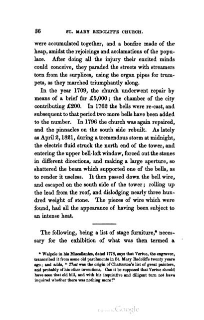 A Handbook to St Mary Redcliffe Church, J. Chilcott 1848