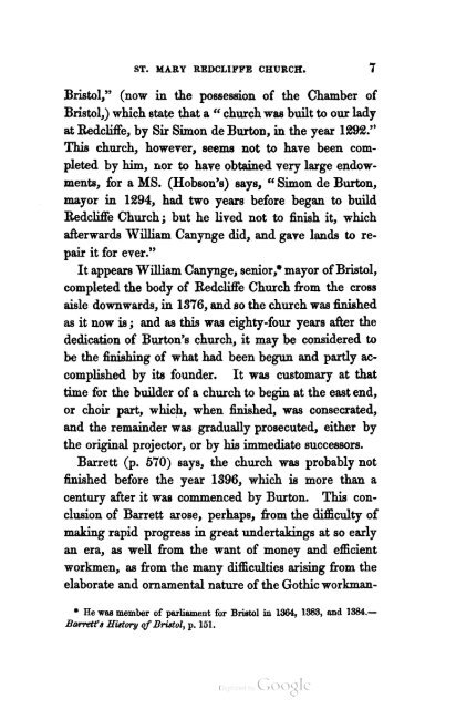 A Handbook to St Mary Redcliffe Church, J. Chilcott 1848