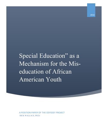 Special Education Mis-education Position Paper 