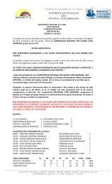 boletín 016 campeonato nacional interclubes copa samsung - Difutbol