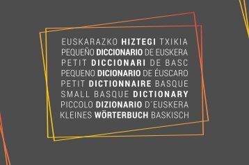 PICCOLO DIZIONARIO D´EUSKERA KLEINES WÖRTERBUCH BASKISCH