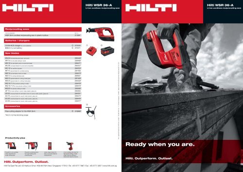 WSR 36 A Cordless Reciprocating Saw
