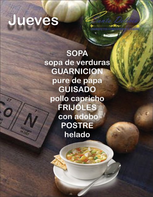 revista de menu semanal