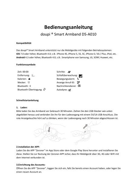 Fitness-Armband Bedienungsanleitung_Deutsch_D5-A010v2015