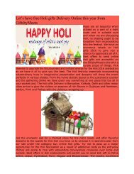 Holi gifts Delivery Online this year from GiftsbyMeeta