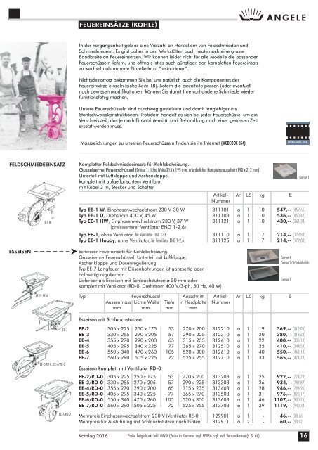 ANGELE Schmiedetechnik Katalog 2016